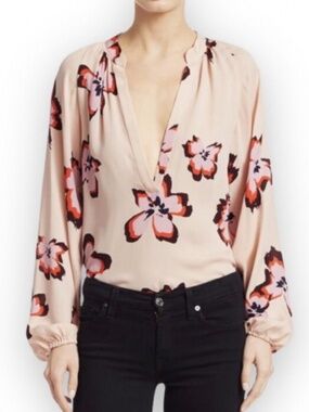 A.L.C Jules floral silk blouse